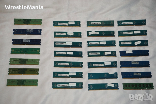 28 броя RAM ПАМЕТ DDR2 512MB/DDR3 2GB/1GB Тествана и Работеща за Настолен Компютър, снимка 12 - RAM памет - 51956370
