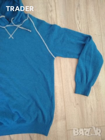 Вълнен пуловер 80% вълна мерино термо блуза анорак MadeInItaly , снимка 4 - Пуловери - 31935363