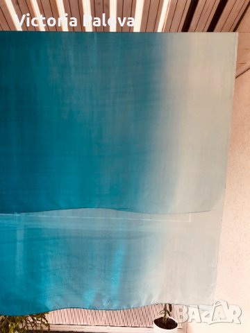 Шал от копринен шифон с цветен градиент, снимка 4 - Шалове - 27213975