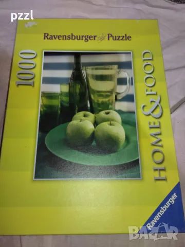 Пъзел "Green apples" Home & Food Otto Kasper Ravensburger 1000 части, снимка 1 - Пъзели - 49408102