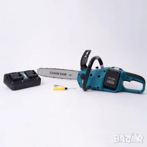 Aкумулаторна резачка 36V 10Ah с маслен филтър, две батерии и две вериги KraftRoyal, снимка 3 - Други инструменти - 48088850