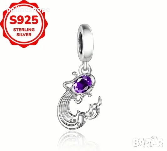 S925 Сребърни Талисмани ( ЗОДИИ - Зодиак ) за гривни , снимка 12 - Други - 49257394