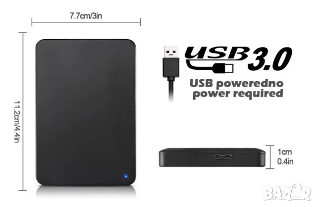 Външен Хард Диск USB 3.0 Разширено Хранилище за PlayStation Конзола PS4 PS5 PC MacBook Лаптоп , снимка 4 - Външни хард дискове - 48099019
