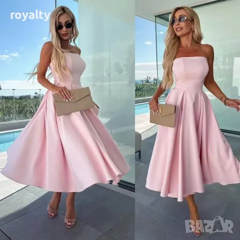 Розова дамска рокля 