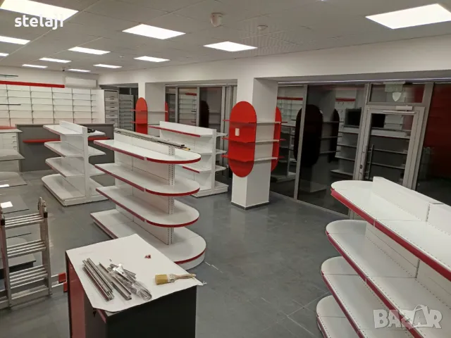 ПРОМОЦИЯ! Островен стелаж със заоблени рафтове/НОВО/Последни бройки, снимка 4 - Стелажи и щандове - 50266553