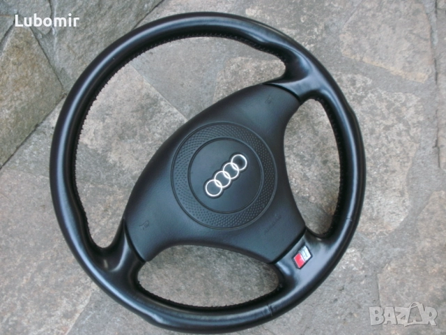 Волан трилъчев Audi S Line - оригинален, кожен !, снимка 4 - Аксесоари и консумативи - 51646815