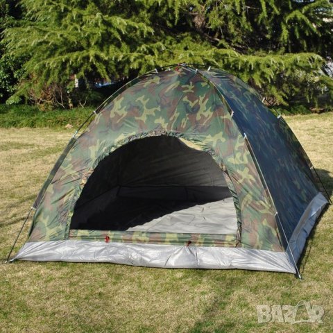 Нова четириместна камофлажна палатка с комарник 200/200/135см, снимка 4 - Палатки - 28712144