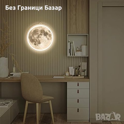Нова Неонова Луна LED - Стилен Декор за Стена, Идеален Подарък, снимка 4 - Други - 43686859