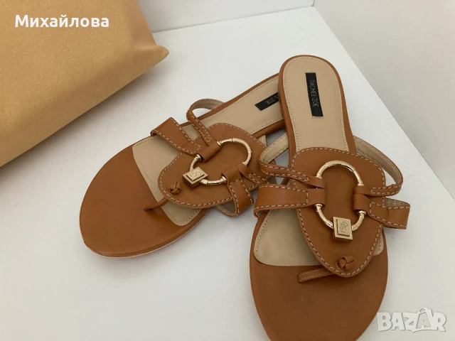 Кожени чехли на Rachel Zoe, размер 40, в кафяв цвят