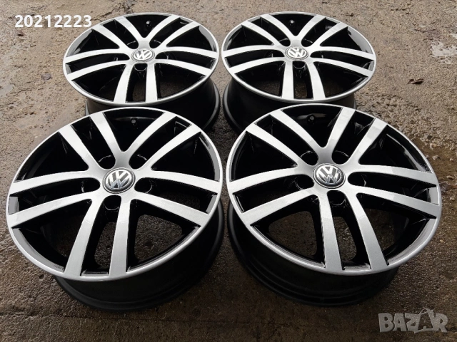 4 броя алуминиеви джанти за Vw Golf,Caddy,Touran,T-Roc 16, снимка 3 - Гуми и джанти - 53468978