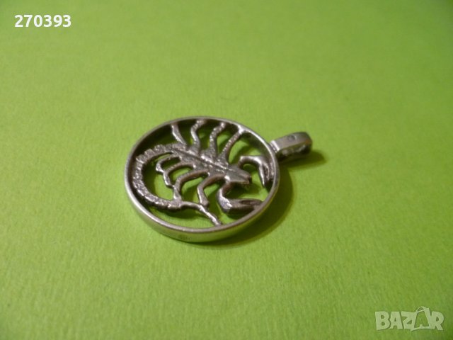 Масивна сребърна висулка "Скорпион", снимка 2 - Колиета, медальони, синджири - 36705186