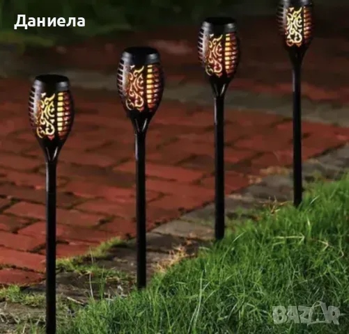 Соларна лампа тип пламък – комплект от 6 бр., снимка 7 - Соларни лампи - 49258335