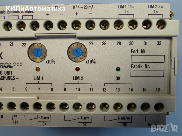 блок реле SCHENCK VIBROCONTROL 900, снимка 4 - Резервни части за машини - 36530538