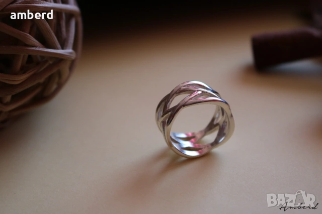 Сребърен пръстен - модел R056, снимка 5 - Пръстени - 53556985