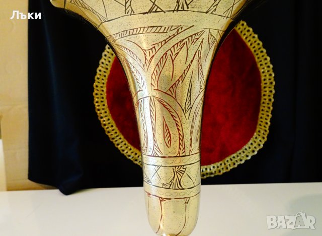 Бронзов бокал,рог виночерпец,клетъчен емайл,500 гр. , снимка 9 - Антикварни и старинни предмети - 36814244