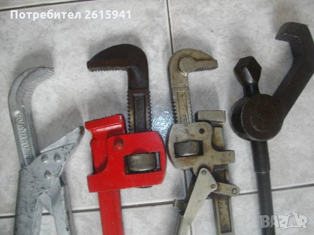 2 Цола-ВиК-Чешмеджийски-Водопроводен-Шарнирен Ключ-Немски-63-70 см Дължина-Захват-7-8 см, снимка 2 - Ключове - 33081995