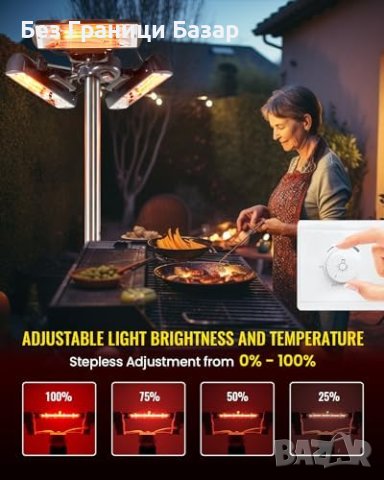 Нови 4 броя Мощна 500W R7S Халогенна Крушка, Инфрачервено Отопление, Регулируема, снимка 3 - Крушки - 43661620