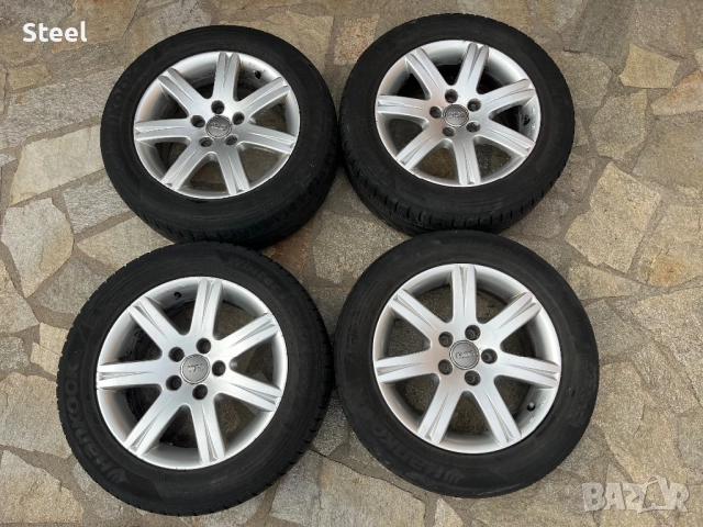 Джанти за Audi 16ки, 5х112, 7J, et42 със зимни гуми 225/55/16, снимка 3 - Гуми и джанти - 52059720