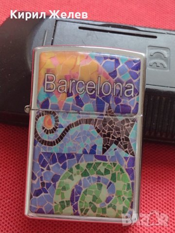 МЕТАЛНА ЗАПАЛКА BARCELONA БЕНЗИНОВА РАБОТИ МНОГО КРАСИВА СТИЛЕН ДИЗАЙН 27395, снимка 7 - Запалки - 39036751