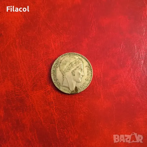 Франция 20 франка 1934 сребро, снимка 2 - Нумизматика и бонистика - 50333423