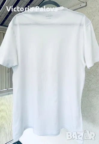 Бяла тениска унисекс DANIEL HECHTER PARIS, снимка 4 - Тениски - 49874973