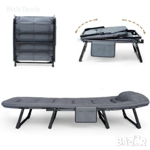 Сгъваемо походно легло тип шезлонг, снимка 2 - Къмпинг мебели - 46495081
