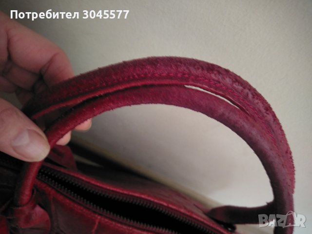 Чанта 40 х 29 см, бордо, снимка 6 - Чанти - 43929029