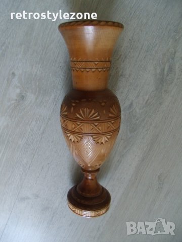 № 5244  стара дървена ваза  , снимка 4 - Антикварни и старинни предмети - 32587521