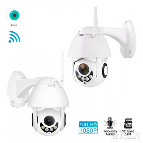WI-FI-Full HD Безжична куполна въртяща се камера за видео наблюдение+Адаптер, снимка 7 - HD камери - 33182373