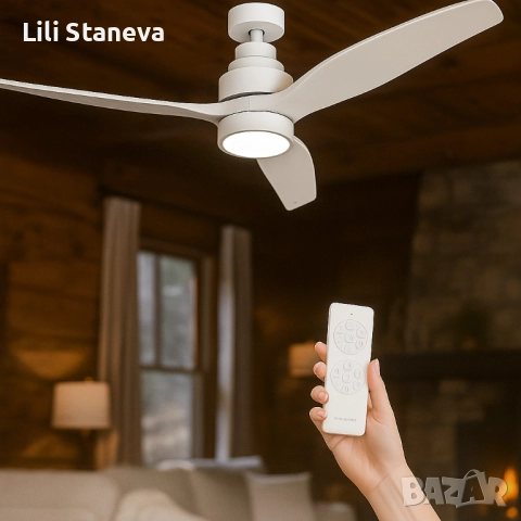 Таванен вентилатор с LED светлина -50% отстъпка -  Brizy Bright Ceiling Fan. , снимка 8 - Вентилатори - 51467184