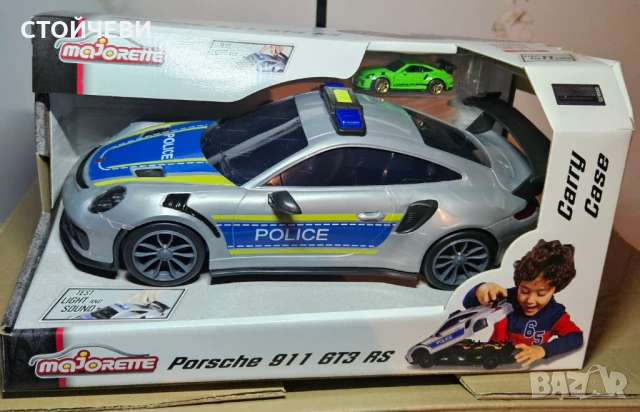 Комплект полицейска и състезателна кола Majorette, Porsche 911 GT3 RS