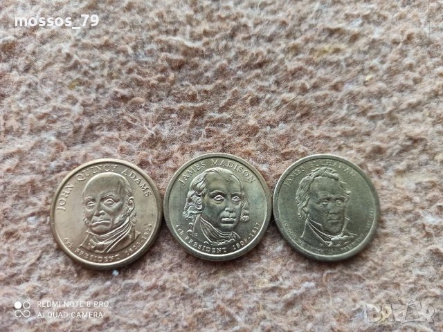 Три юбилейни монети 1$ USA, снимка 2 - Нумизматика и бонистика - 39255847