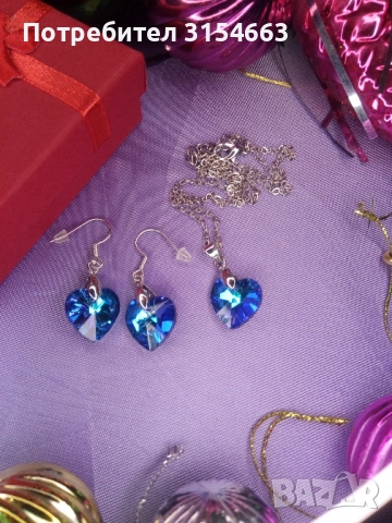 Комплект колие и обици , снимка 6 - Бижутерийни комплекти - 52772988