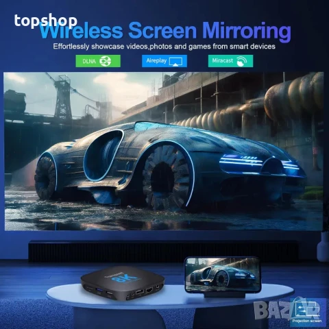 Android TV Box 13.0 2GB / 16GB Поддръжка на 8K 2.4G 5.0G WiFi TV Box Android 2023 RK3528 Чипсет..., снимка 7 - Плейъри, домашно кино, прожектори - 50556794