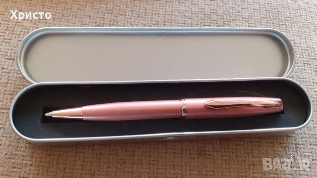 химикалка Пеликан розова в метална кутия, Peliкan Rose Pink, красива и елегантна, оригинална, снимка 4 - Ученически пособия, канцеларски материали - 44110797
