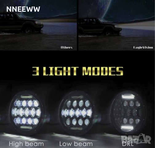 Лед Бар 7 инча за вграждане на джип, НОВО! , снимка 3 - Аксесоари и консумативи - 43949851