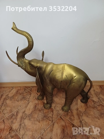 Голям бронзов слон, снимка 7 - Антикварни и старинни предмети - 53178736