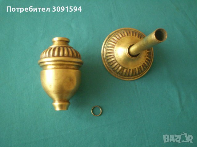 рядкя Стара бронзова лампа полюлеи тип асансиор , снимка 11 - Антикварни и старинни предмети - 38782157