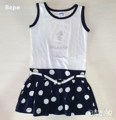 Нова детска моряшка рокличка на точки от 12 месеца до 3 години, снимка 15 - Бебешки рокли - 29039175