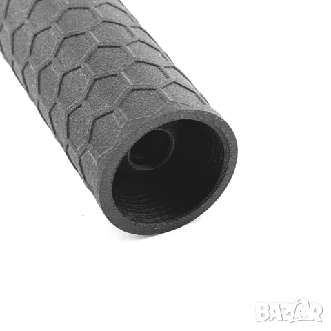 Airsoft Заглушител с Хексагонален Дизайн – 194 мм, 14mm CCW Резба, снимка 5 - Оборудване и аксесоари за оръжия - 51269396