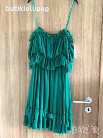Уникална зелена рокля , снимка 1 - Рокли - 32942507