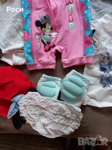 Лот бебешки летни дрешки, бански, шапки, блузки,рокличка - 6-9 месеца, 74 размер , снимка 5 - Бебешки бански - 37417079
