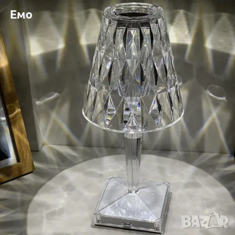 Конусовидна декоративна настолна лампа с usb кабел и дистанционно - Тип кристална лампа., снимка 12 - Настолни лампи - 48241866