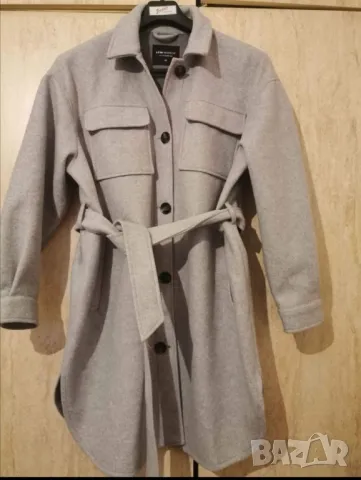 дамско сиво палто л хл, снимка 2 - Якета - 47921186