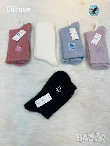 пухени чорапи един чифт louis vuitton celine miu miu alo Christian Dior , снимка 4 - Дамски чорапи - 52907737
