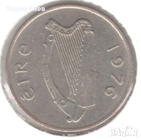 Ireland-5 Pence-1976-KM# 22-large type, снимка 2 - Нумизматика и бонистика - 43836579