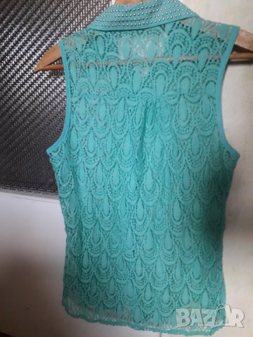 Дамска лятна блуза риза от дантела с копчета , снимка 5 - Ризи - 28901725