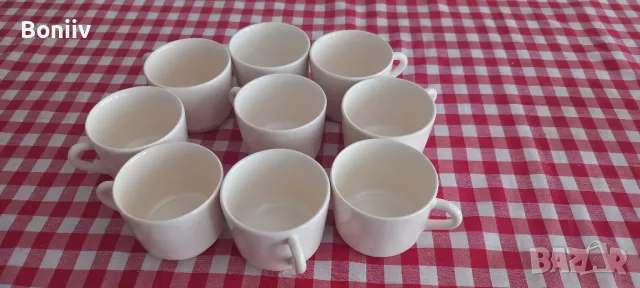 Чаши за кафе - бяла керамика