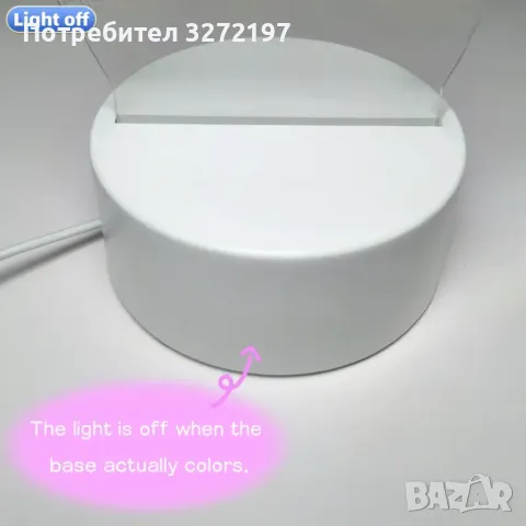Холограмна 3D LED лампа Слонче, снимка 6 - Настолни лампи - 49513812