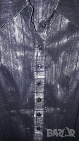 Дамска еластична риза цвят графит, снимка 2 - Ризи - 27938086